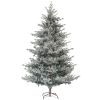 HOMCOM 9 Foot Artificial Nordic Pine Christmas Tree with Snow, Easy Assembly, Hinged Xmas Tree for Home Office Holiday