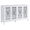 HOMCOM Kitchen Buffet Cabinet White Sideboard with Glass Doors Adjustable Shelves for Dining & Coffee Bar