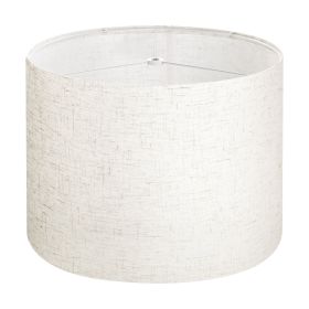 Drum Lamp Shade 13 x 13 x 10 inches Medium Round Lampshade (Light Linen)