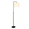 Arc Floor Lamp with Cylinder Shade, Curved Standing Light for Living Room, Bedroom Reading Corner & Office Illumination