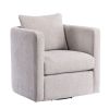 Sutton Linen Swivel Barrel Chair