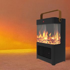 Electric Fireplace Heater for Indoor Use, 1500W Space Heater Fireplace with 3D LED Flame, Double Safety Protection