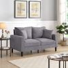 57 " High Resilience Loveseat Sofa, Wooden Frame 2 Seat Sofa, Comfy , Small Space Saving Modern Upholstered Sofa