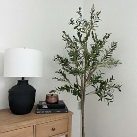 Artificial Olive Tree; Silk Leaves - 6ft