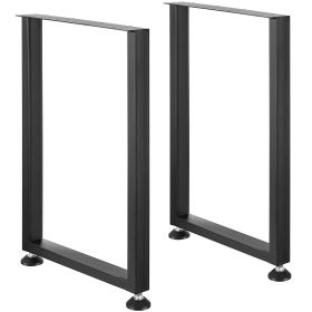 VEVOR 28 Inch Adjustable Furniture Legs, Square Reinforced Steel Office Table legs Set of 2 for DIY, Max Load 1000 lbs Heavy Duty Desk Legs