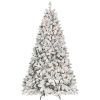 6ft Pvc Mixed Flocked Christmas tree Pine Cone Hinged UL lights Automatic Artificial christmas Tree