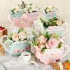 24 Pieces Tea Party Decorations Flower Boxes Spring Theme Princess Party Centerpiece Decorations 4 Style Cute Teapot Shape DIY Flower Box for Birthday