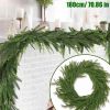 71 Inch Artificial Norfolk Pine Garlands Real Touch Christmas Pine Garland DIY Wreath Supplies Faux Cedar Realistic Greenery for Xmas New Year Party T