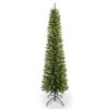 Slim 6FT Pre-Lit Pencil Christmas Tree with 100 Warm White LED Lights