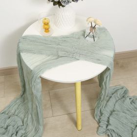 3-Pack Voile Crepe Wedding Table Runners – Pleated Boho Style, European Twist Design for Party Decorations, Perfect for Weddings & Special Events