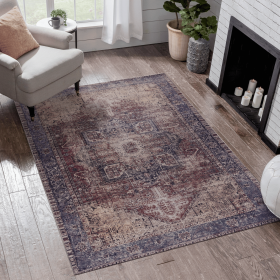 LOOM & LUXE Area Rugs 9x12 Living Room, Washable Rug, Low-Pile, Non-Slip, Non-Shedding, Foldable, Kid & Pet Friendly - Area Rugs for living room
