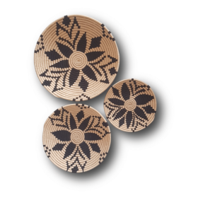 Bohemian Wall and Tabletop Decor Set Handwoven 3 Pieces