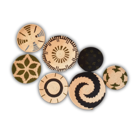 Handcrafted 7 Piece Handwoven Wall & Tabletop Decor Set – Bohemian Artistic Thread Designs