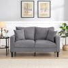 57 " High Resilience Loveseat Sofa, Wooden Frame 2 Seat Sofa, Comfy , Small Space Saving Modern Upholstered Sofa