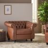 Mirod Tufted Accent Chair ,PU,Living Room