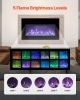 42 inch Electric Fireplace Wall Mounted Recessed with Remote Control 1500W