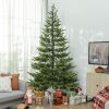 HOMCOM 9ft Artificial Sparse Christmas Tree with Steel Stand and 4306 Tips for Home Office Holiday