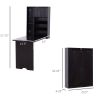 HOMCOM Wall Mounted Convertible Desk Multi-Function with Storage Shelf Espresso Brown for Home Office