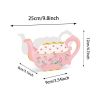 24 Pieces Tea Party Decorations Flower Boxes Spring Theme Princess Party Centerpiece Decorations 4 Style Cute Teapot Shape DIY Flower Box for Birthday
