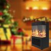 Electric Fireplace Heater for Indoor Use, 1500W Space Heater Fireplace with 3D LED Flame, Double Safety Protection