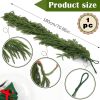 71 Inch Artificial Norfolk Pine Garlands Real Touch Christmas Pine Garland DIY Wreath Supplies Faux Cedar Realistic Greenery for Xmas New Year Party T