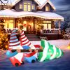 7 FT Lighted Christmas Inflatable Decoration, Inflatable Gnomes Pulling Christmas Tree