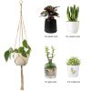 Macrame Plant Hanger Vintage Rope Basket Outdoor Pot Holder Flower Garden