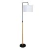 Arc Floor Lamp with Cylinder Shade, Curved Standing Light for Living Room, Bedroom Reading Corner & Office Illumination