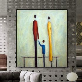 Handmade Modern Oil Painting On Canvas Abstract Oil Painting Hand Painted Large Wall Art for Home Decor hallway bedroom luxurious decorative pain (style: 02, size: 60x90cm)