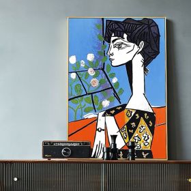 Handmade Oil Painting Nice Day Sky Sea Meadow Flowers Painting on Canvas Handmade Wall Art Original Oil Artwork for Home Living Room Bedroom  Off (style: 09, size: 50x70cm)