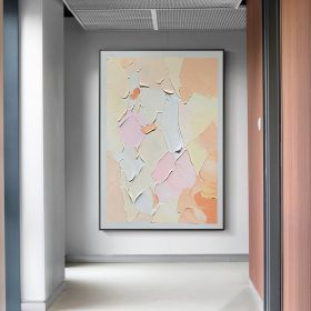 Simple Texture Painting Art Hand-painted Oil Painting Modern Wall Decor Gray Design Acrylic Paintings Wall Canvas Art Picture (size: 75x150cm)