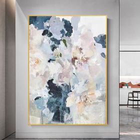Handmade Oil Painting Large Original Abstract Blossom Oil Painting On Canvas Colorful Flower Acrylic Painting Boho Wall Art Floral Modern Living (style: 01, size: 60x90cm)