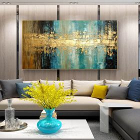 Handmade Oil Painting Abstract Gold Art Oil Painting on Canvas Original Gold Painting Custom Modern Art Decor Living room Wall Decor Large Textur (style: 01, size: 100x150)