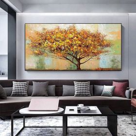 Handmade Tree Landscape Oil Paintings On Canvas Wall Art Decoration Modern Abstract  Painting Home Living Room Bedroom Luxurious Decoration Paint (style: 01, size: 100x150)