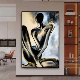Handmade Nude Human Body Oil Paintings On Canvas Wall Art Decoration Modern Abstract Picture Home Entryway Living Room Bedroom Luxurious Decorati (style: 01, size: 60x90cm)