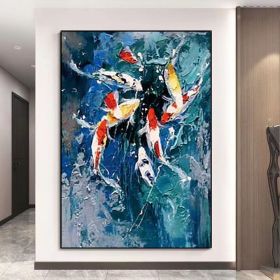 Handmade Oil Painting Canvas Wall Art Decoration Modern Animal Colourful Elephant Home Entryway Living Room Bedroom Luxurious Decoration Painting (style: 03, size: 50x70cm)