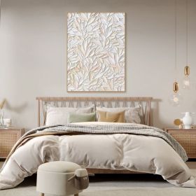 Handmade Oil Painting Original Flower Textured Wall Art Blooming Floral Painting On Canvas Living Room Wall Art Neutural Wall Art Framed Custom C (style: 01, size: 90x120cm)