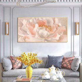 Hand Painted Oil Painting Abstract Flower Art Blooming White Pink Peony Flower Oil painting On Canvas Texture Art Painting For Living Room Wall D (style: 01, size: 40x80cm)