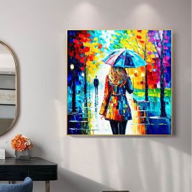 Hand Painted Oil Painting Original Colorful Figure Oil Painting on Canvas Modern Wall Art Abstract Couple Painting Living room Wall Decor Custom (style: 01, size: 70x70cm)
