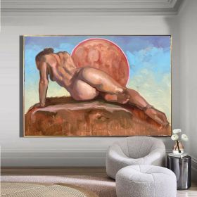 original oil painting on Canvas figure painting Wall Art Painting Living Room Home Decor (style: 01, size: 90x130cm)