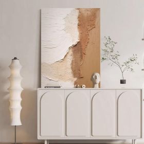 Brown Tan White Modern Artwork Extra Large Vertical Canvas Art Hand Painted Abstract Oil Painting Thick Texture Bedroom Wall Art Decor (style: 01, size: 90x130cm)