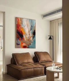 Modern Colorful Abstract Oil Painting On Canvas Colorful Wall Art Colorful Acrylic Painting Multicolour Wall Art Living Room Home Decor Gift (style: 01, size: 90x130cm)