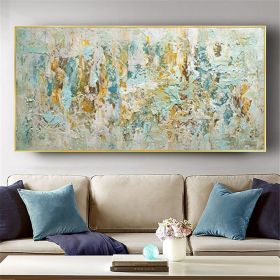 Hand Painted Colorful Oil Painting Abstract Art On Canvas Light Colour Nordic Heaven Textured Acrylic Painting Wall Art Fedex Shipping Cost (style: 01, size: 40x80cm)