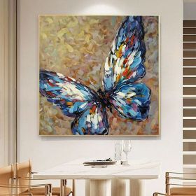 Original Hand Painted Butterfly Oil Painting On Canvas Modern Impressionist Animal Art Thick Paints Heavy Texture Abstract Animal Painting Wall A (style: 01, size: 60x60cm)