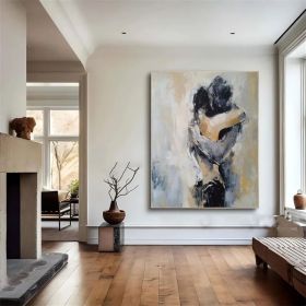 Original Wall Art Abstract Lady Framed abstract portrait painting Woman painting lovers art Woman face Canvas Art abstract woman art (style: 01, size: 100x150cm)