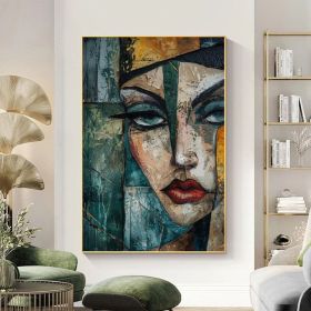 Abstract Female Model Oil Painting on Canvas Original Pretty Girl Painting Large Portrait Wall Art Custom Painting Bedroom Wall Decor (style: 01, size: 140x210cm)