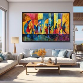 Large Abstract Colored Figures Oil Painting on Canvas Wall Art Picasso Art Original Famous Painting Trendy Wall Art Living Room Home Decor (style: 01, size: 60x90cm)