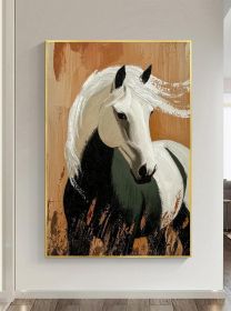 Large Original Horse Oil Painting on Canvas Abstract 3D Textured Horse Wall Art Gifts for Horse Lovers Custom Sofa Background Wall Decor (style: 01, size: 60x90cm)