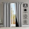 Polyester Rod Pocket Thermal Insulated Coated Lining 52 in. W x 84 in. L Indoor Blackout Curtains (Set of 2)