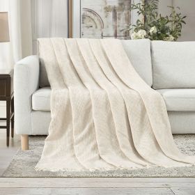 VERAMUSE 100% Cotton Blanket for Bed Waffle Weave Breathable Thin Blankets for Summer (Color: White, size: 108" x 90")
